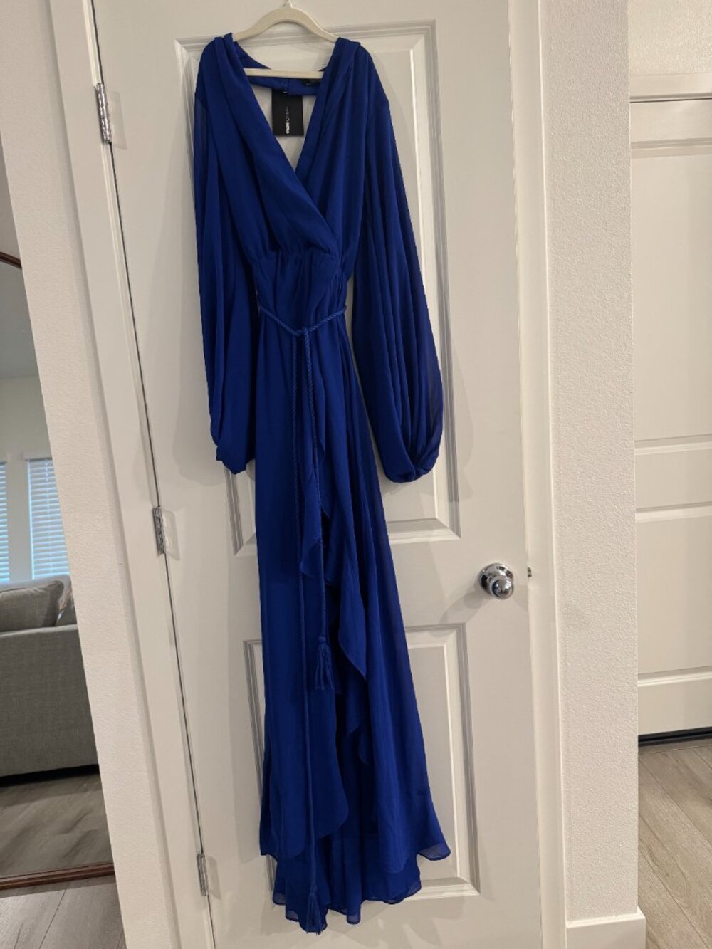 NWT Fashion Nova Royal Blue High Low Maxi Dress XS - Picture 5 of 5